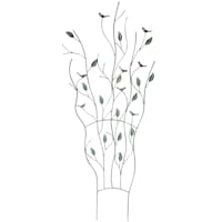 Green Patina Leaves & Birds Metal Garden Trellis, 53"