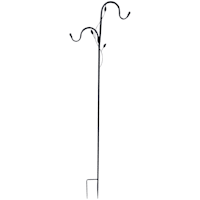 Black Metal Double Garden Hook, 59"
