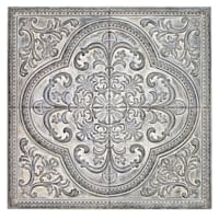 Grey Metal Square Wall Decor, 36"
