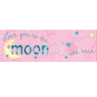 Love You To The Moon And Back Canvas Wall Art, 12x36