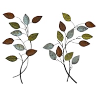 Leaves Metal Wall Art, 10x13