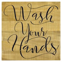 Wash Your Hands Wood Wall Art, 12x12