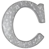 12" Galvanized Metal Monogram Wall Art, C