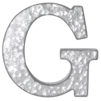 12" Galvanized Metal Monogram Wall Art, G