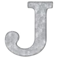 12in. Galvanized Metal Monogram J
