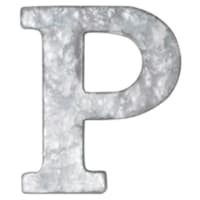 12" Galvanized Metal Monogram Wall Art, P