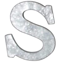 12" Galvanized Metal Monogram Wall Art, S