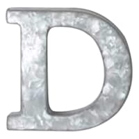 12" Galvanized Metal Monogram Wall Art, D