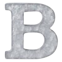 12" Galvanized Metal Monogram Wall Art, B
