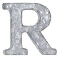 12in. Galvanized Metal Monogram R