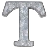 12in. Galvanized Metal Monogram T