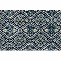 Summerton Navy & Aqua Accent Rug, 2x4