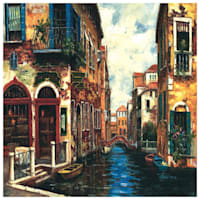 Venice Canal Canvas Wall Art, 36x24