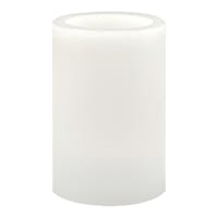 White Wax LED Wavy Top Pillar Candle, 2x3