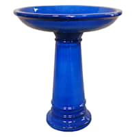 Providence Beauly Blue Outdoor Birdbath 22.8"
