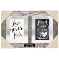 Love Never Fails Grey Float Collage Picture Frame, 19x12.5