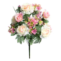 Pink Peony, Rose & Hydrangea Floral Bush, 22.5"