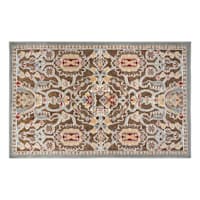 Arrington Taupe & Spice Medallion Washable Accent Rug, 2x4
