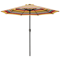 Steel Macrae Round Crank And Tilt Outdoor Umbrella, 9'