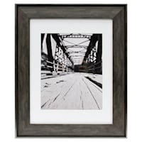 11x14 Matted to 8x10 Poster Wall Frame, Black & Brown