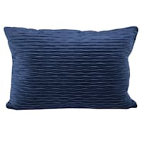 Indigo Ripple Textured Plush Throw Pillow, 14x20