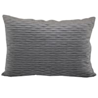 Grey Ripple Textured Plush Throw Pillow, 14x20