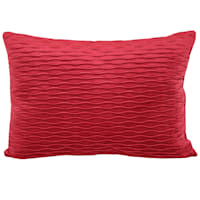 Red Ripple Textured Plush Throw Pillow, 14x20