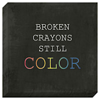 Broken Crayons Textured Canvas Wall Art, 14"