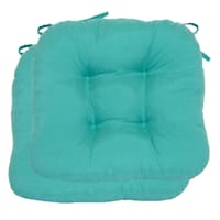 at Home Alexander Teal Plush Foam Chair Pad