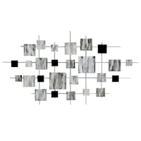 Metal Shell Grid Wall Art, 21x36