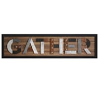 12In.X48In. Gather Raised Framed Wood Plaque