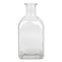 Clear Glass Square Bud Vase, 5"