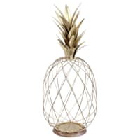 Gold Metal Wire Pineapple, 19"