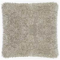 Moove Beige Shag Throw Pillow, 18"