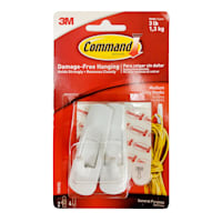 Command Medium Designer Hooks Multi-Pack, 2-Hooks, 4-Strips/Pack, White