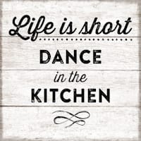 13X13 Dance In The Kitchen Wood Plaque