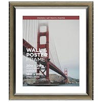 20x24 Matted to 16x20 Poster Wall Frame, Grey & Silver
