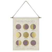Moon Phases Canvas Wall Art with Hanger, 11x14