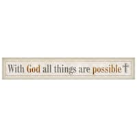 36X6 With God All Things Are Possible Foiled Canvas Art