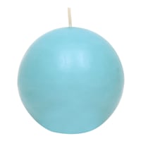 Aqua Unscented Overdip Sphere Candle, 3"