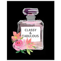 Classy & Fabulous Perfume Bottle Canvas Wall Art, 16x20