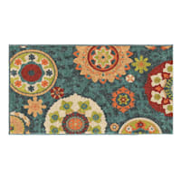 (B474) Tatro Blue Aqua Area Rug, 2x4