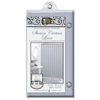 Grey Midweight Shower Curtain Liner, 72"