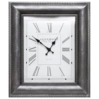 Pewter Embossed Frame Wall Clock, 16x20