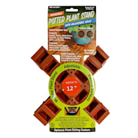 Adjustable Potted Plant Stand Brown