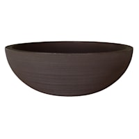 Japi All-Weather Brown Linea Bowl Planter, 12x35