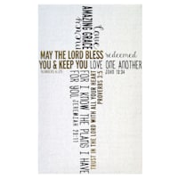 May The Lord Bless & Keep You Religious Textured Canvas Wall Art, 7x12