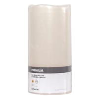 Ivory LED Pillar Candle with 6 Hour Timer, 8"