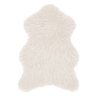 Altai Mongolian Faux Fur Ivory Area Rug, 3x5