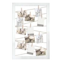 Distressed White Clip Collage Wall Frame, 27x39
